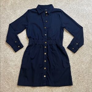 J Crew button front chino dress size 6 navy